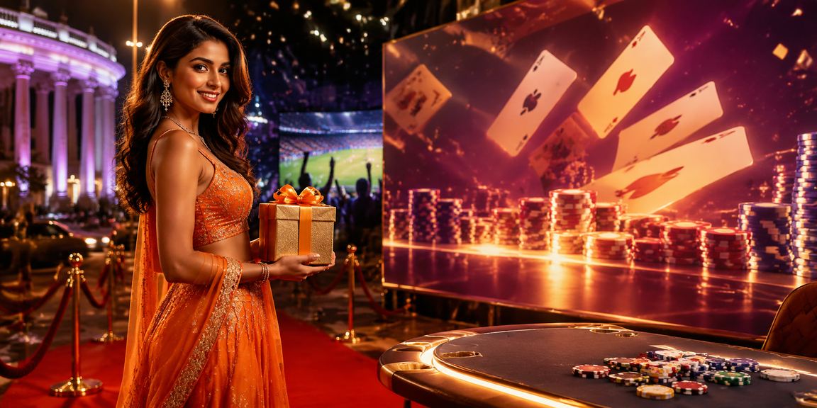 Teen Patti card game night vibrant neon lights in Delhi
